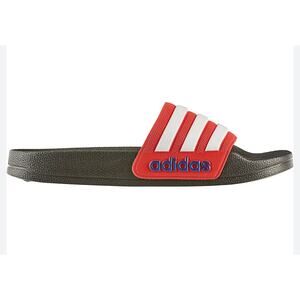Adidas Kids' Adilette Shower Slip on Slides Casual Summer‎ Red White Size 12